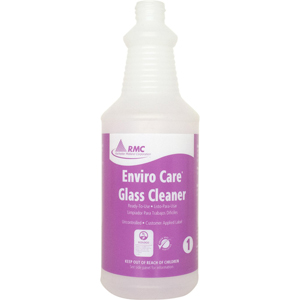 RMC Glass Cleaner Spray Bottle - Frosted Clear - Plastic - 48 / Carton