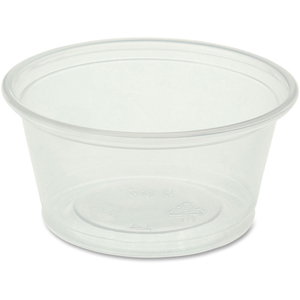 Genuine Joe 2 oz Portion Cups - 2 fl oz - Clear - Polystyrene - Beverage, Sauce - 50/Bag - 50 / Carton