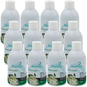 TimeMist Metered 30-Day Country Garden Scent Refill - Spray - 6000 ft³ - 6.6 fl oz (0.2 quart) - Country Garden - 30 Day - Long Lasting, Odor Neutralizer - 12 / Carton