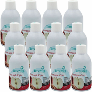 TimeMist Metered 30-Day Dutch Apple/Spice Scent Refill - Spray - 6000 ft³ - 6.6 fl oz (0.2 quart) - Dutch Apple & Spice - 30 Day - Long Lasting, Odor Neutralizer - 12 / Carton