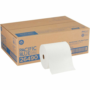 Pacific Blue Ultra High-Capacity Recycled Paper Towel Rolls - 7.87