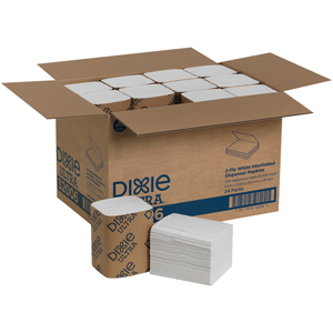Dixie Ultra Interfold Napkin Dispenser Refill - 2 Ply - Interfolded - White - 250/Pack - 24 / Carton