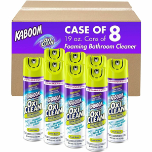 Kaboom Foam-Tastic Bathroom Cleaner - For Multi Surface - Ready-To-Use - 19 oz (1.19 lb) - Fresh Scent - Recommended For: Soap Scum Remover - Scrub-free - Clear - 8 / Carton