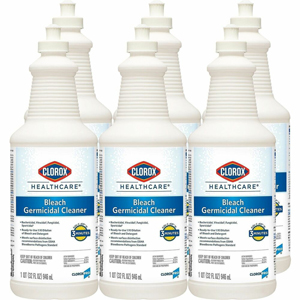 Clorox Healthcare Pull-Top Bleach Germicidal Cleaner - For Multipurpose - Ready-To-Use - Liquid - 32 fl oz (1 quart) - Recommended For: Germs Remover, Virus Remover, Soil Remover, Bacteria Remover, Fungi Remover, Mold Remover, Mildew Remover - Disinfectan