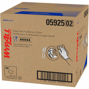 Wypall CriticalClean Heavy Duty Foodservice Cloths - Quarter-fold - 12.50