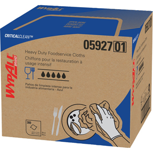 Wypall Critical Clean High Capacity Heavy Duty Foodservice Cloths - Quarter-fold - 12.50
