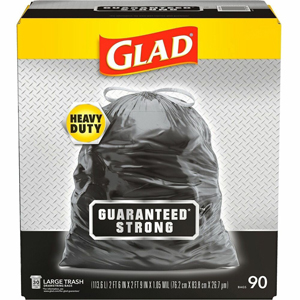 Glad Strong Large Drawstring Trash Bags - Large Size - 30 gal Capacity - 32.99