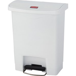 Rubbermaid Commercial Slim Jim 8-gal Step-On Container - Step-on Opening - Hinged Lid - 8 gal Capacity - Manual - Durable, Foot Pedal, Easy to Clean - 21.1