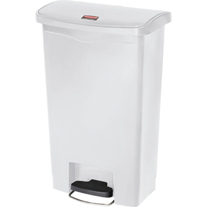 Rubbermaid Commercial Slim Jim 13-gal Step-On Container - Step-on Opening - Hinged Lid - 13 gal Capacity - Manual - Durable, Foot Pedal, Easy to Clean - 28.3