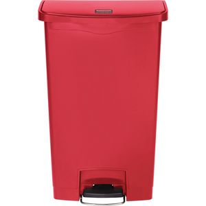 Rubbermaid Commercial Slim Jim 18-gal Step-On Container - Step-on Opening - Hinged Lid - 18 gal Capacity - Manual - Durable, Foot Pedal, Easy to Clean - 31.6