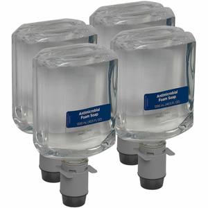 Pacific Blue Ultra Manual Dispenser Refills - Fragrance-free Scent - 1.27 quart - Bottle Dispenser - Bacteria Remover, Kill Germs - Hand, Food Processing Industry, Restroom - Antibacterial - Clear - Recycled - Dye-free, pH Balanced - 4 / Carton