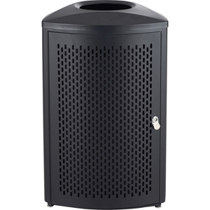 Safco Nook Indoor Waste Receptacle - 13 gal Capacity - Triangular - Durable, Powder Coated, Perforated, Corrosion Resistance, Latch Door - 29.5