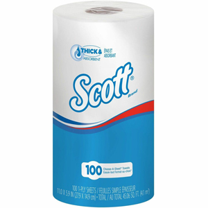 Scott Kitchen Roll Towels - 1 Ply - 102 Sheets/Roll - 1 4/5