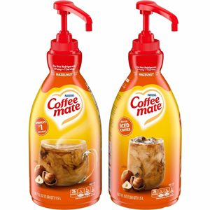 Coffee mate Hazelnut Liquid Concentrate Coffee Creamer - Pump Bottle - Hazelnut Flavor - 50.70 fl oz (1.50 L) - 600 Serving - 2 / Carton