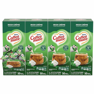 Coffee mate Irish Creme Nondairy Liquid Creamer Singles - Irish Cream Flavor - 0.38 fl oz (11 mL) - 200 Serving - 50/Box - 4 / Carton