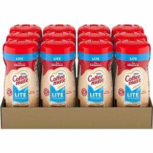 Coffee mate Original Lite Powdered Coffee Creamer Canister - Original Lite Flavor - 0.69 lb (11 oz) - 1860 Serving - 12 / Carton