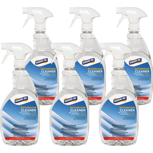 Genuine Joe Peroxide-Powered Bathroom Cleaner - Ready-To-Use - 32 fl oz (1 quart) - Recommended For: Soap Scum Remover - Clear - 6 / Carton