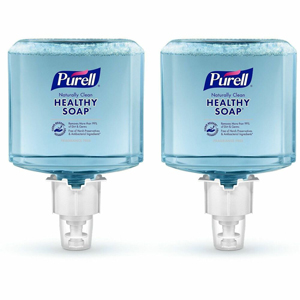 PURELL ES6 CRT HEALTHY SOAP  Naturally Clean Fragrance Free Foam - Fragrance-free Scent - 1.27 quart - Dirt Remover, Kill Germs - Skin - Antibacterial - Blue - Fragrance-free, Preservative-free, Paraben-free, Phthalate-free, Dye-free, Bio-based, Qui