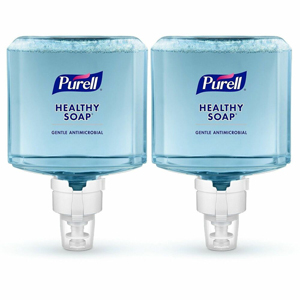 PURELL ES8 HEALTHY SOAP  0.5% BAK Antimicrobial Foam - 1.27 quart - Kill Germs - Hand, Skin - Moisturizing - Blue - Dye-free, Bio-based - 2 / Carton