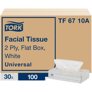 TORK Universal Facial Tissue Flat Box - 2 Ply - 7.90