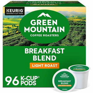 Green Mountain Coffee Roasters K-Cup Breakfast Blend Coffee - Compatible with Keurig Brewer - Light - K-Cup - Breakfast Blend - 24/Box - 4 / Carton
