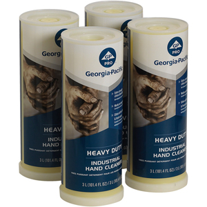 Georgia-Pacific Heavy-Duty Gel Industrial Hand Cleaner Dispenser Refills - Citrus Scent - 3.17 quart - Grime Remover, Soil Remover, Tar Remover, Paint Remover, Lacquer Remover - Hand, Skin - Clear - Heavy Duty, Non-greasy, Site Window, Fast Acting - 4 / C