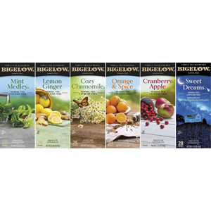Bigelow Assorted Flavor Herbal Tea Bag - 28/Box - 6 / Carton