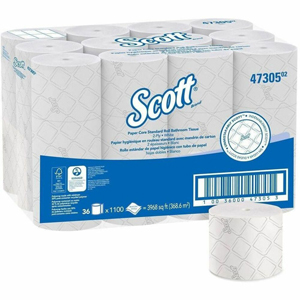 Scott Pro Paper Core High-Capacity Standard Roll Toilet Paper with Elevated Design - 2 Ply - 4