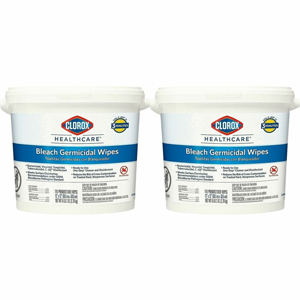 Clorox Healthcare Bleach Germicidal Wipes Bucket - Ready-To-Use - 12