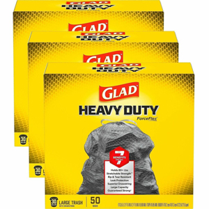 Glad ForceFlex Heavy-Duty Large Drawstring Trash Bags - Large Size - 30 gal Capacity - 32.01