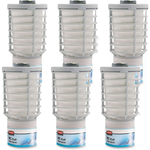 Rubbermaid Commercial TCell Odor Control Dispenser Refills - 6000 ft³ - 1.6 fl oz (0.1 quart) - Blue Splash - 90 Day - Odor Neutralizer, VOC-free - 6 / Carton