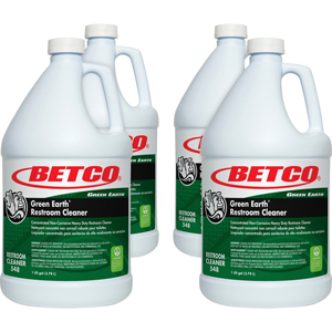 Betco Green Earth Restroom Cleaner - Concentrate - 128 fl oz (4 quart) - Citrus Floral Scent - Non-corrosive, Heavy Duty, Water Soluble - Green - 4 / Carton