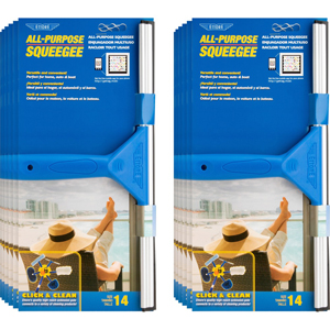 Ettore All-purpose Squeegee - Rubber Blade - Plastic Handle - 1.5