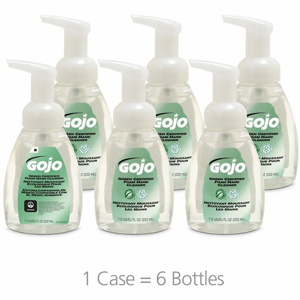 Gojo Green Certified Foam Hand Cleaner - 7.50 fl oz - Push Pump Dispenser - Hand - Clear - Bio-based - 6 / Carton