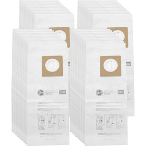 Hoover HushTone Vacuum Bags - 10/Pack - 4 / Carton - Disposable, Micro Allergen - White