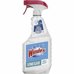 Windex Vinegar MultiSurface Spray - For Multi Surface, Multipurpose - Spray - 23 fl oz (0.7 quart) - Clean & Fresh Scent - Ammonia-free, Streak-free, Versatile - Clear - 8 / Carton