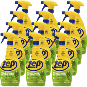 Zep No-Scrub Mold/Mildew Remover - For Multi Surface - 32 fl oz (1 quart) - Recommended For: Stain Remover - Disinfectant - Blue - 12 / Carton