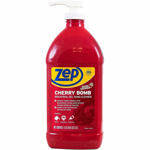 Zep Cherry Bomb Gel Hand Cleaner - Mild Cherry Scent - 1.50 quart - Dirt Remover, Grime Remover, Odor Remover, Grease Remover, Paint Remover, Adhesive Remover, Ink Remover, Soil Remover, Oil Remover, Tar Remover, Carbon Remover, ... - Hand, Skin - Moistur