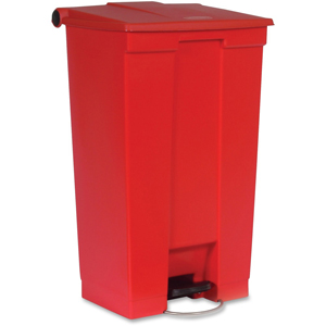 Rubbermaid Commercial Step On Container - Step-on Opening - Overlapping Lid - 23 gal Capacity - Puncture Resistant, Heavy Duty, Pedal Control - 32.5