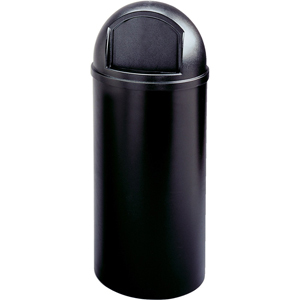 Rubbermaid Commercial Marshal Classic Container - Push Door Opening - 15 gal Capacity - Round - Fire Resistant - Durable, Scratch Resistant - 36.5