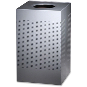 Rubbermaid Commercial Silhouettes 20G Waste Container - 20 gal Capacity - Square - Perforated, Fire-Safe, Durable - 30.4