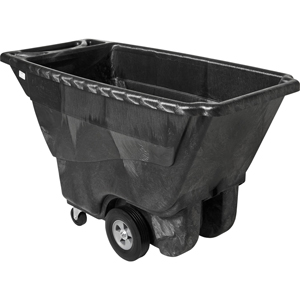 Rubbermaid Commercial Structural Foam Tilt Dump Truck - 850 lb Load Capacity - Structural Foam - Black - 1 Each
