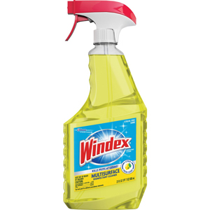 Windex MultiSurface Disinfectant Spray - Ready-To-Use - 23 fl oz (0.7 quart) - Fresh Citrus Scent - Residue-free, Non-porous - Yellow Bottle - 8 / Carton