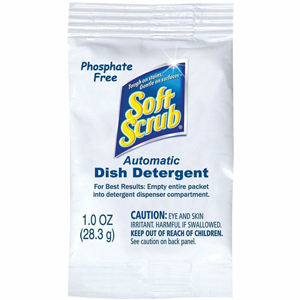 Soft Scrub Dishwasher Detergent Packs - 1 oz (0.06 lb) - Citrus Scent - Pleasant Scent, Phosphate-free - White - 200 / Carton
