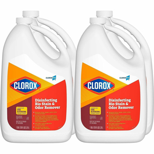 CloroxPro Disinfecting Bio Stain & Odor Remover Refill - For Multi Surface - Liquid - 128 fl oz (4 quart) - Recommended For: Stain Remover, Odor Remover, Soil Remover, Blood Remover, Vomit Remover, Urine Remover, Sweat Remover, Body Oils, Bacteria Remover