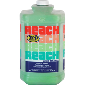 Zep Reach Hand Cleaner - Almond Scent - 1 gal - Grease Remover, Resin Remover, Ink Remover, Tar Remover, Adhesive Remover, Oil Remover, Adhesive Remover, Grease Remover, Asphalt Remover, Oil Remover - Hand - Light Green, Opaque - Phosphate-free, Residue-f