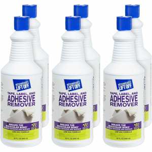 Mötsenböcker's Lift Off Tape/Label Adhesive Remover - 1 quart - For Tape Adhesive, Label Adhesive, Grease, Oil Gum, Tar, Spray Adhesive, Sticker Adhesive, Chewing Gum, Wax, Glue, Residue Remover - White - 6 / Carton