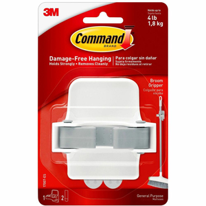 Command Broom Grippers - 4 lb (1.81 kg) Capacity - 4
