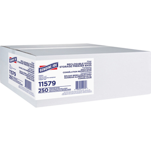 Genuine Joe Freezer Storage Bags - 1 gal Capacity - 2.70 mil (69 Micron) Thickness - Zipper Closure - Clear - Beef, Poultry, Vegetables, Seafood, Food - 250/Box - 6 / Carton