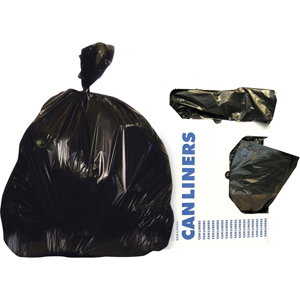 Heritage 0.35 Mil Linear Low-Density Polyethylene Dark Can Liners - 7 gal Capacity - 21